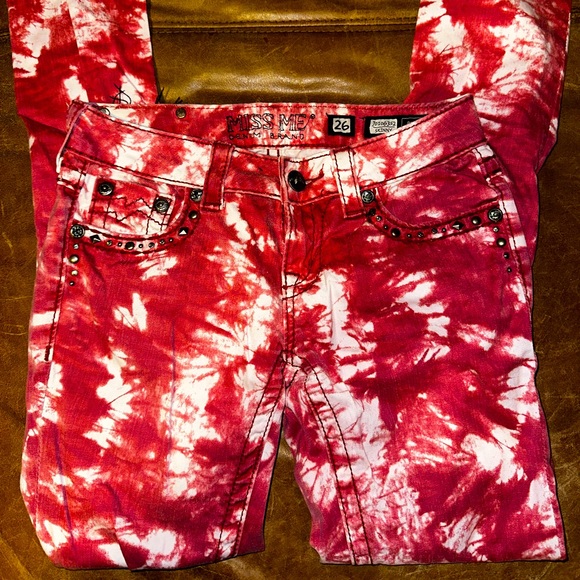 Bright Red Miss Me Skinny Jeans - Picture 2 of 4